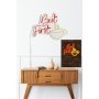 WALLXPERT Zidna LED dekoracija But First Coffee RedYellow - slika 4