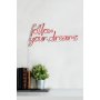 WALLXPERT Zidna LED dekoracija Follow Your Dreams Red - slika 5