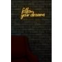 WALLXPERT Zidna LED dekoracija Follow Your Dreams Yellow - slika 3