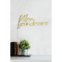 WALLXPERT Zidna LED dekoracija Follow Your Dreams Yellow - slika 5