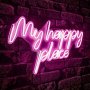 WALLXPERT Zidna LED dekoracija My Happy Place Pink - slika 1
