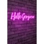 WALLXPERT Zidna LED dekoracija Hello Gorgeous Pink - slika 2
