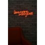 WALLXPERT Zidna LED dekoracija Live More Worry Less Red - slika 3