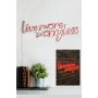 WALLXPERT Zidna LED dekoracija Live More Worry Less Red - slika 4