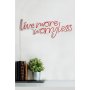 WALLXPERT Zidna LED dekoracija Live More Worry Less Red - slika 5