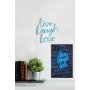 WALLXPERT Zidna LED dekoracija Live Laugh Love Blue - slika 3