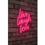WALLXPERT Zidna LED dekoracija Live Laugh Love Pink - slika 2