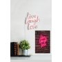 WALLXPERT Zidna LED dekoracija Live Laugh Love Pink - slika 3