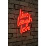 WALLXPERT Zidna LED dekoracija Live Laugh Love Red - slika 2