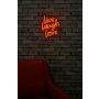 WALLXPERT Zidna LED dekoracija Live Laugh Love Red - slika 4