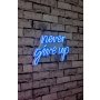 WALLXPERT Zidna LED dekoracija Never Give Up Blue - slika 2