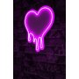 WALLXPERT Zidna LED dekoracija Melting Heart Pink - slika 2