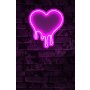 WALLXPERT Zidna LED dekoracija Melting Heart Pink - slika 3