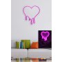 WALLXPERT Zidna LED dekoracija Melting Heart Pink - slika 4