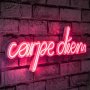 WALLXPERT Zidna LED dekoracija Carpe Diem Pink - slika 1