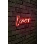 WALLXPERT Zidna LED dekoracija L'amour Red - slika 2