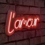 WALLXPERT Zidna LED dekoracija L'amour Red - slika 1