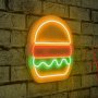 WALLXPERT Zidna LED dekoracija Hamburger Multicolor - slika 1