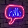 WALLXPERT Zidna LED dekoracija Hello PinkBlue - slika 1