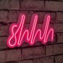 WALLXPERT Zidna LED dekoracija Shhh Pink - slika 1
