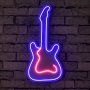 WALLXPERT Zidna LED dekoracija Guitar BluePink - slika 1