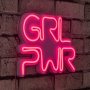 WALLXPERT Zidna LED dekoracija Girl Power Pink - slika 1