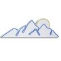 WALLXPERT Zidna LED dekoracija Mountain Blue Yellow - slika 5