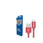 Xwave Kabl USB2.0 na Micro USB 2M,2A,aluminium,upleteni,crveni - slika 1