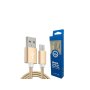 Xwave Kabl USB2.0 na Micro USB 1.2M,2A,aluminium,upleteni zlatni - slika 1