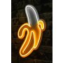 WALLXPERT Zidna LED dekoracija Banana YellowWhite - slika 1