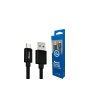 Xwave Kabl USB2.0 na Micro USB 1,2M,2A,aluminium,upleten,crni - slika 1