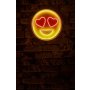 WALLXPERT Zidna LED dekoracija Love Smile RedYellow - slika 3
