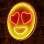WALLXPERT Zidna LED dekoracija Love Smile RedYellow - slika 1
