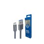 Xwave Kabl USB Tip C muški na Tip A muški 1.2M 3A, PVC tamno sivi pleteni - slika 1