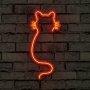 WALLXPERT Zidna LED dekoracija Cat Red - slika 1