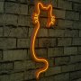 WALLXPERT Zidna LED dekoracija Cat Yellow - slika 1