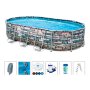 BESTWAY Ovalni bazen sa čeličnom konstrukcijom Power Steel 610x366x122cm - slika 1