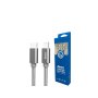 Xwave Kabl USB Tip-C za IPHONE 2M 3A,lightning aluminium,upleteni,tamno sivi - slika 1