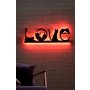 WALLXPERT Zidna LED dekoracija Cat Love Red - slika 3