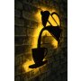 WALLXPERT Zidna LED dekoracija Coffee Yellow - slika 3