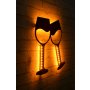 WALLXPERT Zidna LED dekoracija Wine Glasses Yellow - slika 2