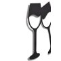 WALLXPERT Zidna LED dekoracija Wine Glasses Yellow - slika 5
