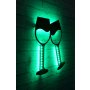 WALLXPERT Zidna LED dekoracija Wine Glasses Green - slika 2
