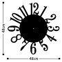 WALLXPERT Zidni sat Metal Wall Clock 14 Black - slika 3