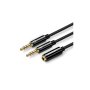 UGREEN Aux kabl F/M2x3.5mm 0.2m AV140 - slika 1