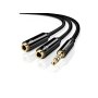 UGREEN Aux kabl M/2F 3.5mm 0.2m AV141 - slika 1
