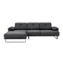 Atelier del Sofa Ugaona garnitura Mustang Small Left Anthracite - slika 5