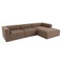 Atelier del Sofa Ugaona garnitura Mora XL (L1 O1 ChlRight) Brown - slika 5