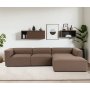 Atelier del Sofa Ugaona garnitura Mora XL (L1 O1 ChlRight) Brown - slika 1