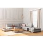 Atelier del Sofa Ugaona garnitura Tulip Corner Right With Pouf Light Grey - slika 2